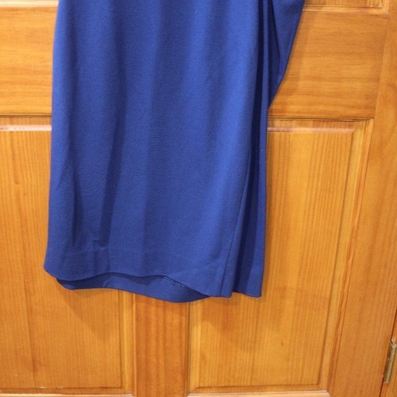 Diane Von Furstenberg Gabi Knit Suiting Blue Dress 12 - Picture 3 of 16